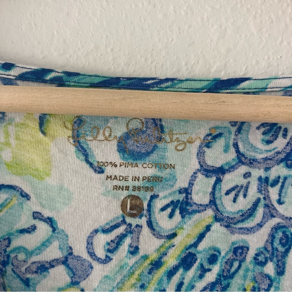 LILLY PULITZER | Blue Crush After Party V-Neck Dress | L - Picture 3 of 5